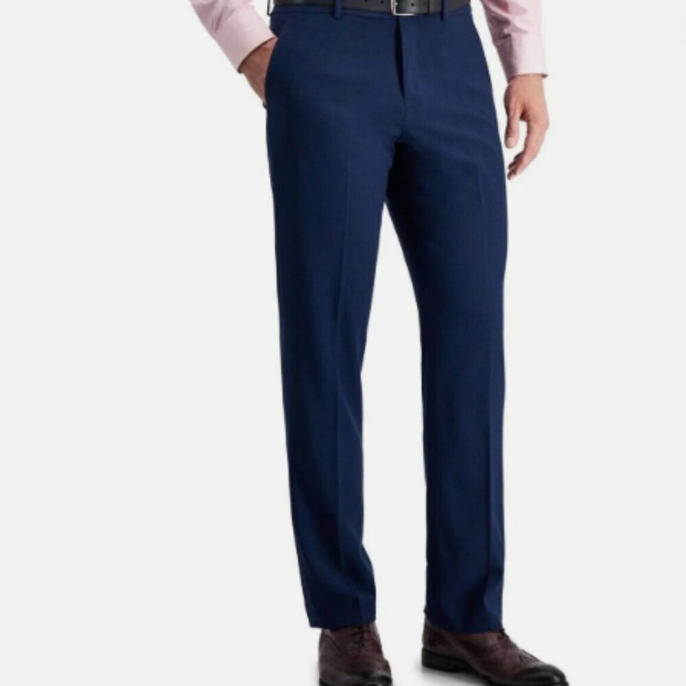 Perry Ellis Dark Navy Men's Modern-Fit Stretch Resolution Pants 34x29 NWT